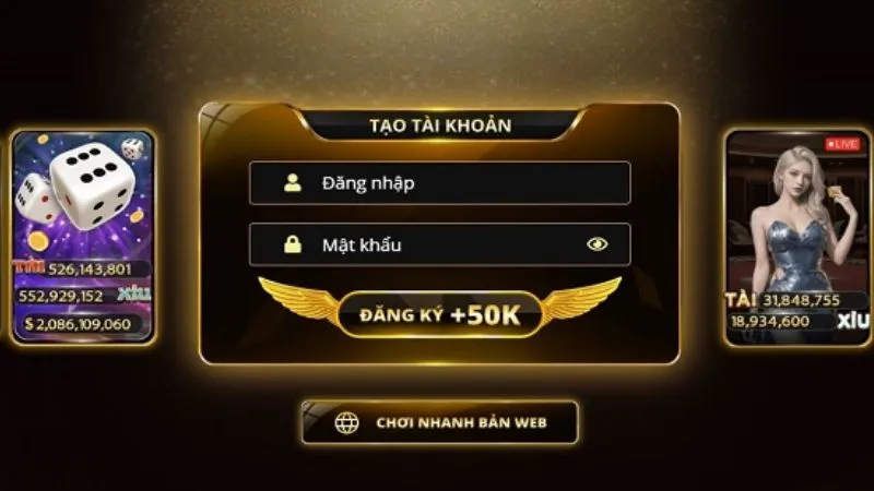 Khách hàng muốn đăng ký Vicclub chỉ cần nghĩ ra username và password