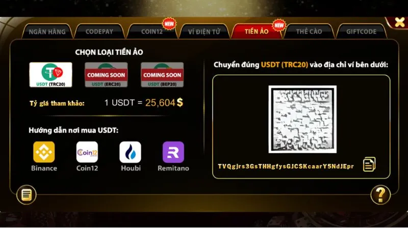 Anh em muốn có tiền để bet có thể lựa chọn 1 trong những cách nạp tiền Vicclub chấp nhận